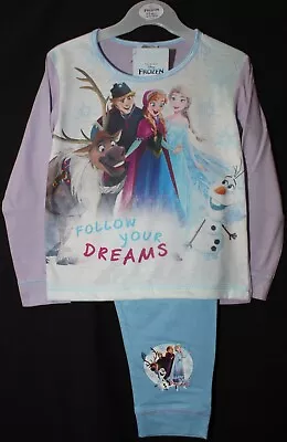 Buy FROZEN Girl's DISNEY Pyjamas / Anna, Elsa & Olaf PJs Sizes 18 Months - 5 Years • 7.95£