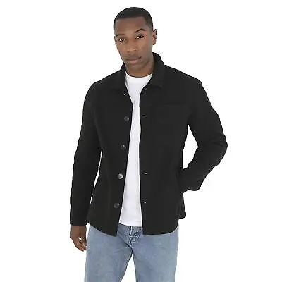 Buy Brave Soul Men's Fleece Black Jacket 100% Polyester Bodywarm Winter Warm Coat • 24.99£