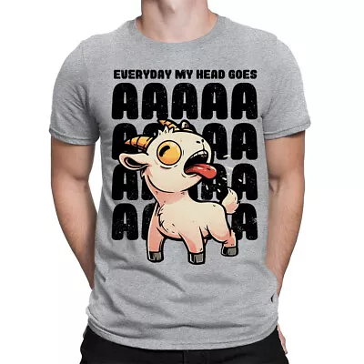 Buy Everyday My Head Goes Funny Goat Meme Gift Vintage Mens Womens T-Shirts Top #D • 9.99£