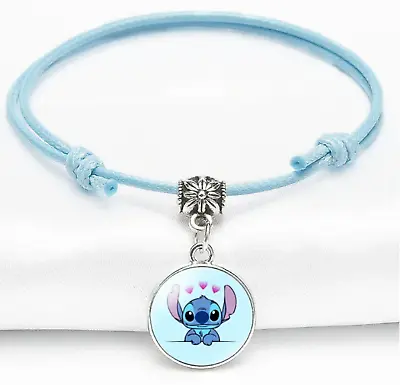 Buy Girls Womens Lilo And Stitch Jewellery Friendship Charm Bracelet Birthday Gifts • 7£