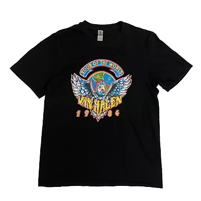 Buy Van Halen T-Shirt World Tour 1984 Black Mens M Short Sleeve Music Rock Band • 15.99£