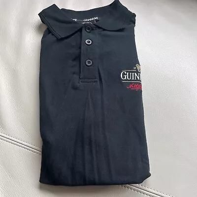 Buy Guinness Short Sleeve Polo Shirt Mens L Black  Top NEW • 34.95£