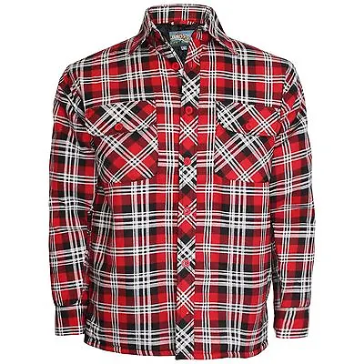 Buy Mens Lumber Jack Outdoor Quilted Padded Checked Shirt Jacket Top Size Chest Pock • 12.99£