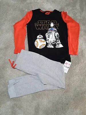 Buy Boy's Long Sleeve Pyjamas Star Wars M&S Disney R2D2 BB8 Porg BNWT Age 11 - 12 PJ • 13.95£