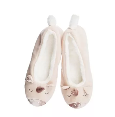 Buy Totes Unicorn Ballet Warm Plush Comfort Pink Slippers Size M/L UK 6 - 8 • 12£