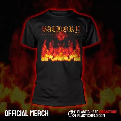 Buy BATHORY - 'DESTROYER OF WORLDS' Black T-Shirt - PH13274M • 15.99£