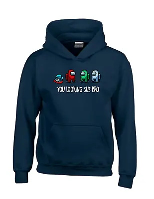Buy Among Us You Looking Sus Bro Kids Hoodie Gaming Gamer Hooded Sweatshirt • 16.99£