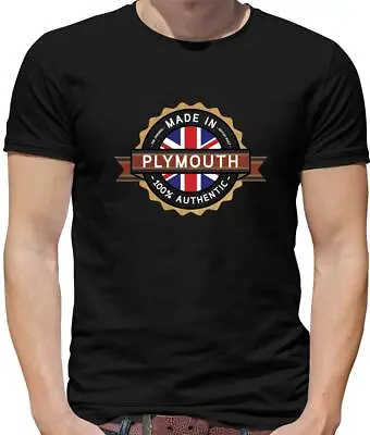 Buy Made In Plymouth Mens T-Shirt - City - Hometown - Born In - Devon - Sutton • 13.95£