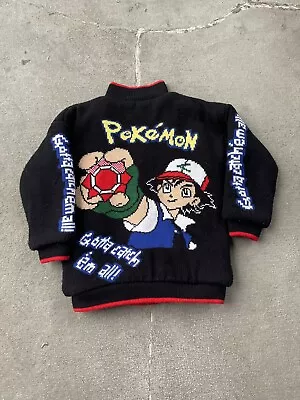 Buy Vintage Pokemon Knit Sweater Kid's Youth Nintendo Pikachu Gotta Catch Em • 28.38£