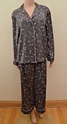 Buy M&S Dreams Pyjamas Luxurious Satin Star Patterned With Cool Comfort  UK 12 16 20 • 19.99£