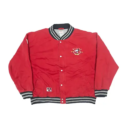 Buy DISNEY Mickey Mouse Bomber USA Jacket Red Mens 2XL • 33.99£