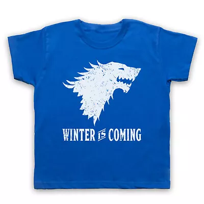 Buy Game Of Thrones Stark Wolf Head Sigil Winter Is Coming Kids Childs T-shirt • 16.99£