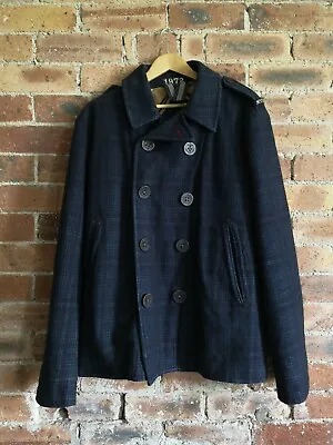 Buy Industries Navy Check Lana Wool Smart Casual Jacket • 35£