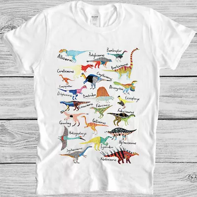 Buy Dinosaur Names Planet Universe Style Gamer Meme Funny Gift Tee T Shirt M1002 • 6.35£
