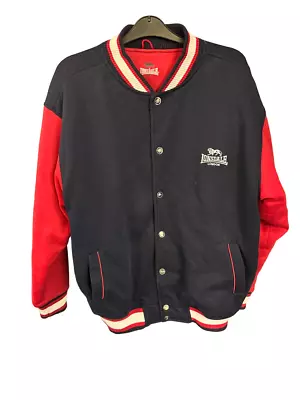 Buy Baseball Jacket ~ Lonsdale Mens ~ Padded ~ Navy & Red ~ LARGE • 29.99£