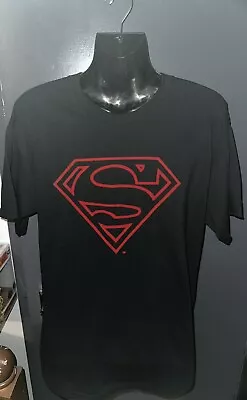 Buy DC Comics Superman T-shirt Black , Felt Logo Brand New  • 12.99£