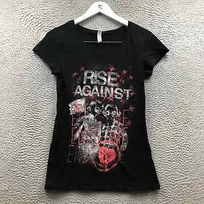 Buy Rise Against End Game T-Shirt Womens Medium Short Sleeve Crew Neck Graphic Black • 14.17£