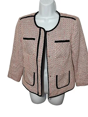 Buy Katherine New York Blazer Womens Small Sports Coat Jacket Lined Red White Boucle • 14.46£