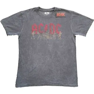Buy AC/DC Official Unisex T- Shirt -  Vintage Silhouettes  -  Charcoal Grey  Cotton • 17.49£