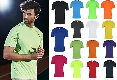 Buy  MEN'S Smooth PERFORMANCE T-SHIRT 100% Polyester Tee AWDIs Just Cool • 6.99£