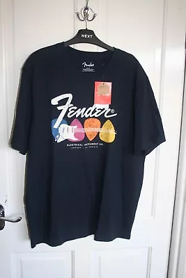 Buy NwT - NEXT - Navy Blue T Shirt With Fender Logo - Size Large • 6.99£