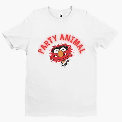 Buy Party Animal T-Shirt -  Muppets Band Funny Retro Cool Drums Drummer Cartoon • 7.19£