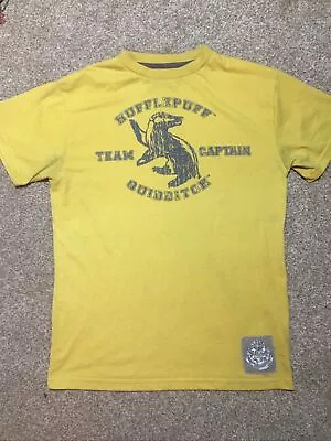 Buy Warner Bros Studio Tour Hufflepuff Quidditch Team Captain T-Shirt Youth SMALL • 4.50£