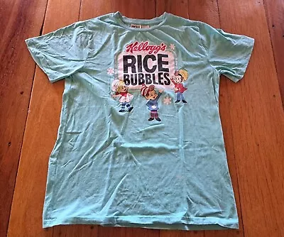 Buy Kellogg's Rice Bubbles Vintage Size 16 Turquoise Green Tee T-Shirt FREE POST Au  • 17.68£