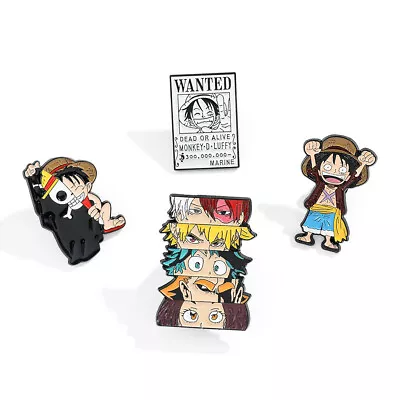 Buy 4Pcs ONE PIECE Anime Brooch Pins Badge Pin For Clothing Hats Decoration Gifts • 4.67£