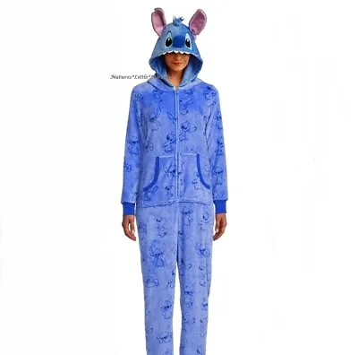 Buy DISNEY Lilo And Stitch Womens Pajamas Size Medium Union Suit One Piece Costume M • 34.52£