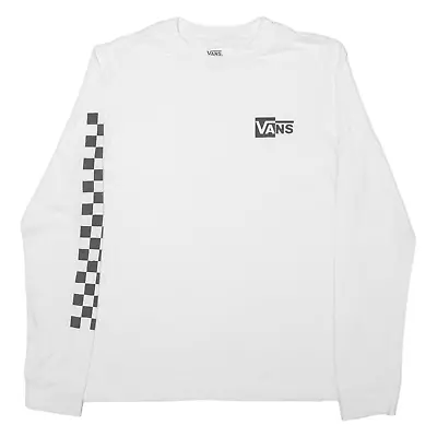Buy VANS Mens T-Shirt White Long Sleeve M • 16.99£