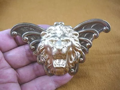 Buy (b-lion-604) Lion Head Wild Cat Roaring Butterfly Brass Pin Pendant Love Lions • 27.94£