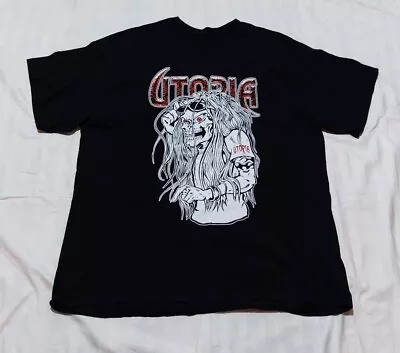 Buy Black Metal Death Metal Doom Metal Utopia Records T Shirt Xxl Black Cotton B66 • 15.17£