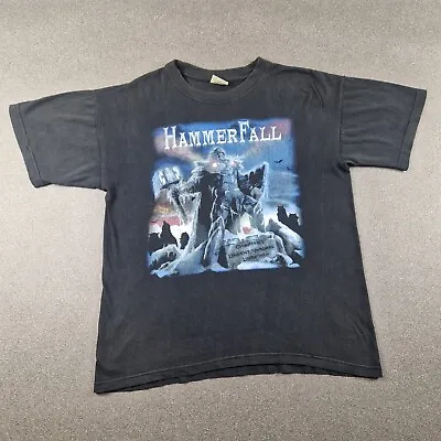 Buy Hammer Fall Shirt Mens Extra Large Black Chapter V  Power Metal Band  Vintage • 19.99£