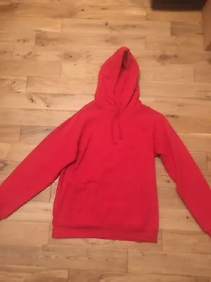Buy Stars & Stripes Plain Red Hoodie, Pullover Electric Small • 12.50£