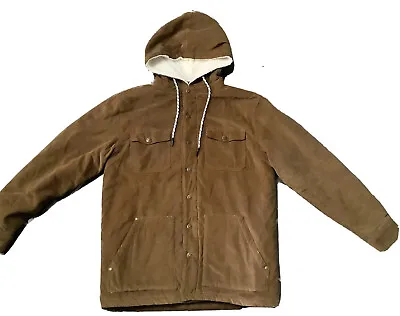 Buy Mens M Iconic Soul Forever Summer Brown Corduroy Padded Jacket Outdoor Trucker • 37.91£