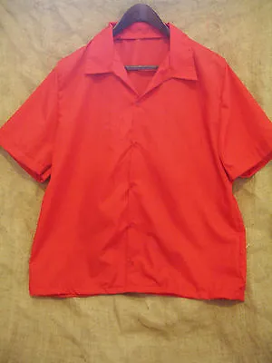Buy Men's Red 1950's Style Bowling Shirt!Rockabilly,American,VLV,hand-made!Vintage! • 42£