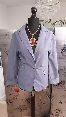 Buy MANTARAY Ladies Denim Blue Blazer Jacket Coat 18 XL PLUS Size Cotton Casual • 26.95£