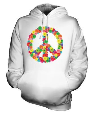 Buy Flower Power Unisex Fashion Hoodie Hippy Hipster Cnd Symbol Peace Ban Bomb • 34£