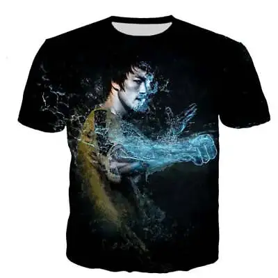 Buy Bruce Lee T-Shirt Vintage Black And Blue • 14£