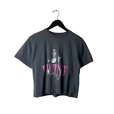 Buy Whitney Houston T Shirt Womens Gray Small S American Singer Graphic Tee Cotton • 28.34£