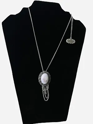 Buy Disney Couture Alice In Wonderland White Rabbit Pendant Silver Tone Necklace • 75.28£