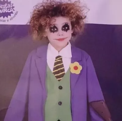 Buy Joker/crazy Jester Halloween/fancy Dress 10-12 Years WORN ONCE • 5£