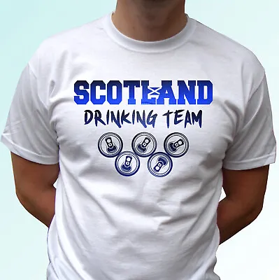 Buy Scotland Drinking Team T Shirt Funny White Top Xmas Party Joke Beer Pub Gift Tee • 9.99£