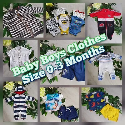 Buy PART #2 Baby Boys Build Make Your Own Bundle Job Lot Size 0-3 Months Outfit Set • 1.89£