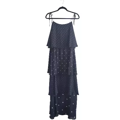 Buy Anine Bing Women's Daisy Tiered Polka Dot Maxi Dress Black White Size Small • 132.28£