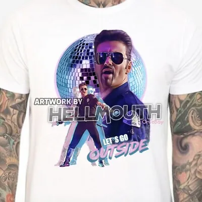 Buy George Michael Outside T-shirt - Mens & Women's Sizes S-XXL - Faith Wham 90s Art • 15.99£
