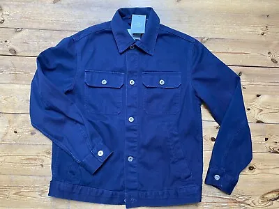 Buy Bnwt H&m Navy Blue 100% Cotton Twill Utility/worker Jacket Size Medium • 12.50£