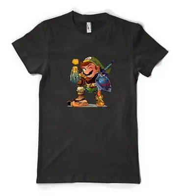Buy Link Mario Mash Up Zelda Plumber Gamer Gaming Personalised Unisex Adult T Shirt • 14.49£