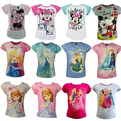 Buy Girls Disney Princesses Sofia The First Frozen Minnie Mouse Paw Patrol T-Shirt • 5.39£